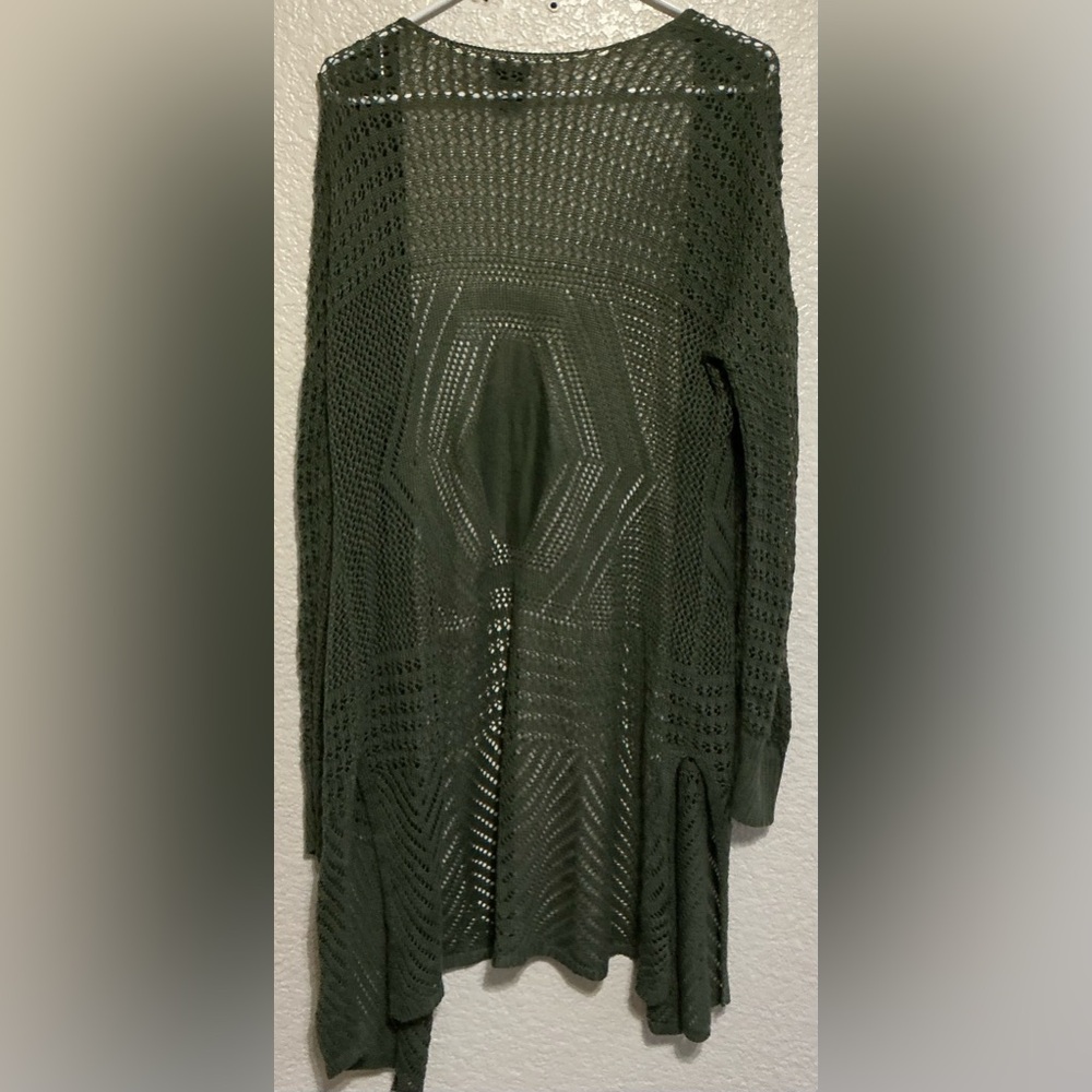 Rue21 Olive Green Open Knit Cardigan - Picture 2 of 3